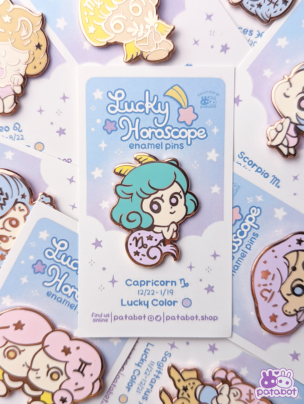 Enamel Pin-  Pisces  Lucky Horoscope