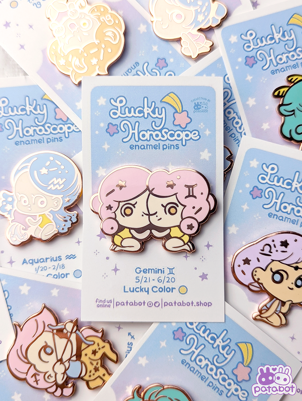 Enamel Pin-  Pisces  Lucky Horoscope