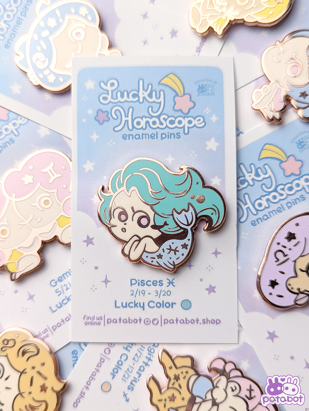 Enamel Pin-  Pisces  Lucky Horoscope