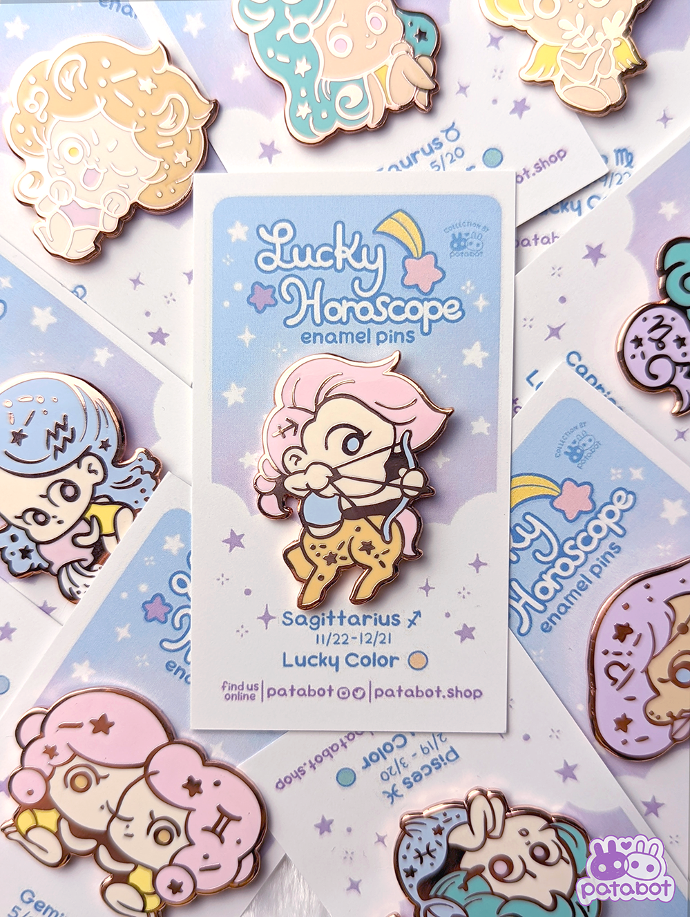 Enamel Pin- Sagittarius Lucky Horoscope