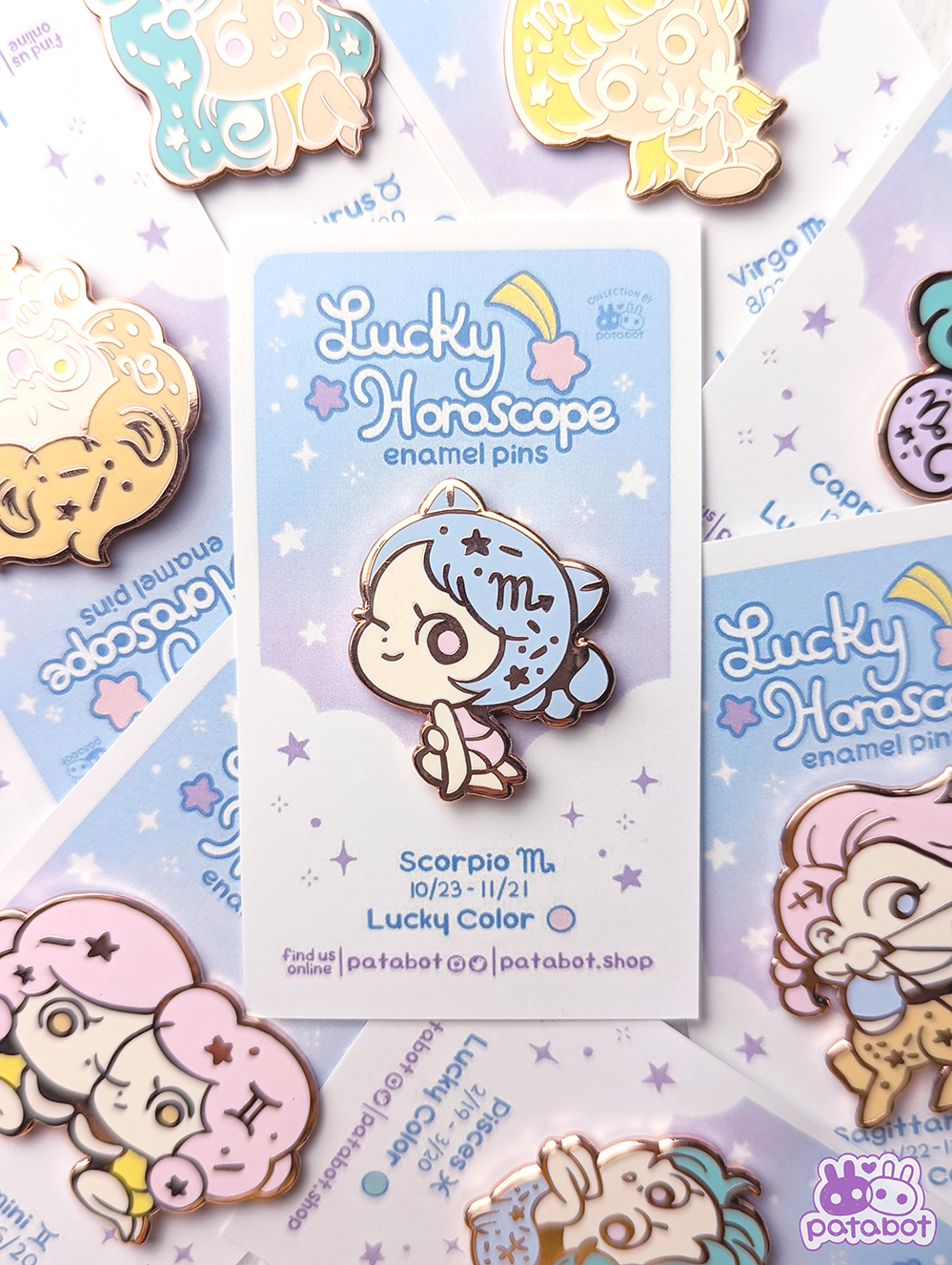 Enamel Pin-  Pisces  Lucky Horoscope