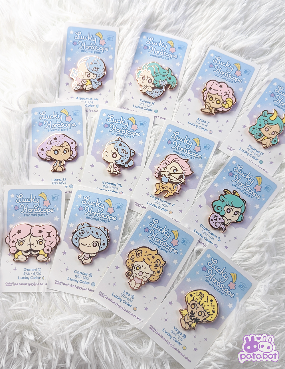 Enamel Pin-  Pisces  Lucky Horoscope