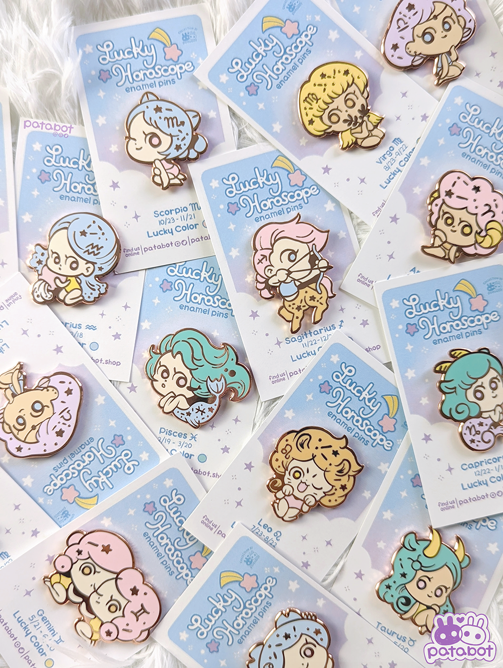 Enamel Pin-  Pisces  Lucky Horoscope